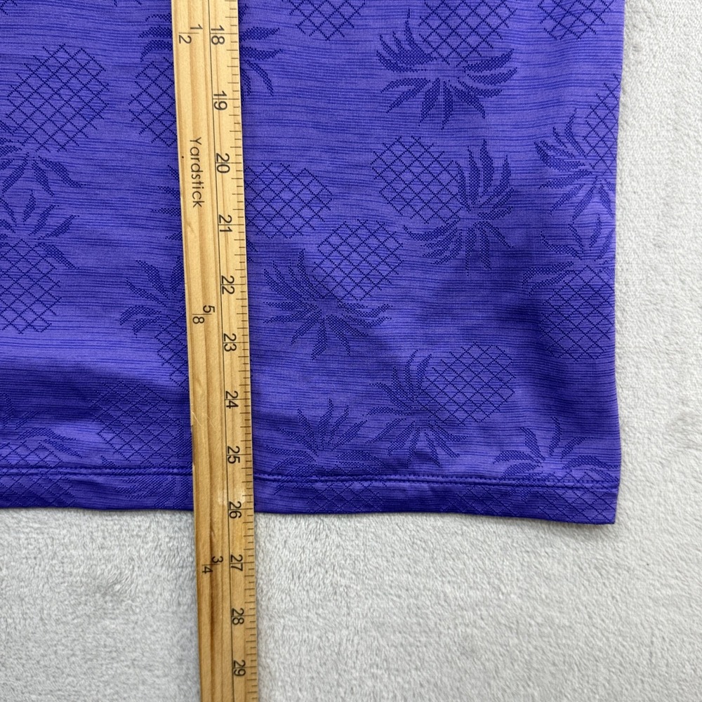 Tommy Bahama Polo Shirt Mens Small Purple Pineapple IslandZone Performance - Picture 7 of 9